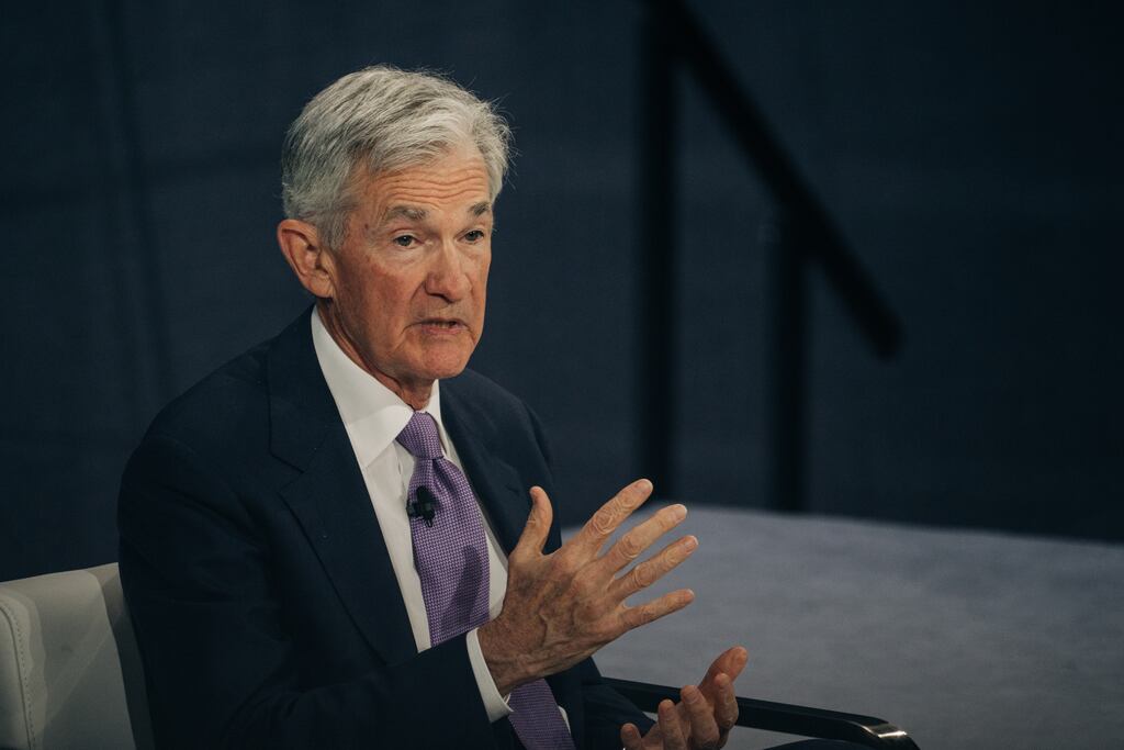 Federal Reserve chairman Jay Bourke. Wall Street’s main indexes fell on Tuesday. Photograph: Jeenah Moon/The New York Times
