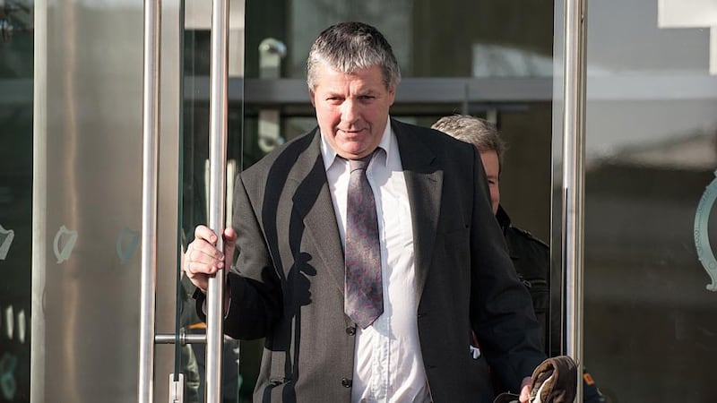 Pat Barry leaving the Court of Appeal after he lost an appeal against his conviction. Photograph: Collins Courts.