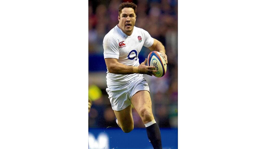 England centre Brad Barritt on his way to scoring a try against New Zealand during the 38-21 win at Twickenham in November. photograph: adrian dennis/afp getty