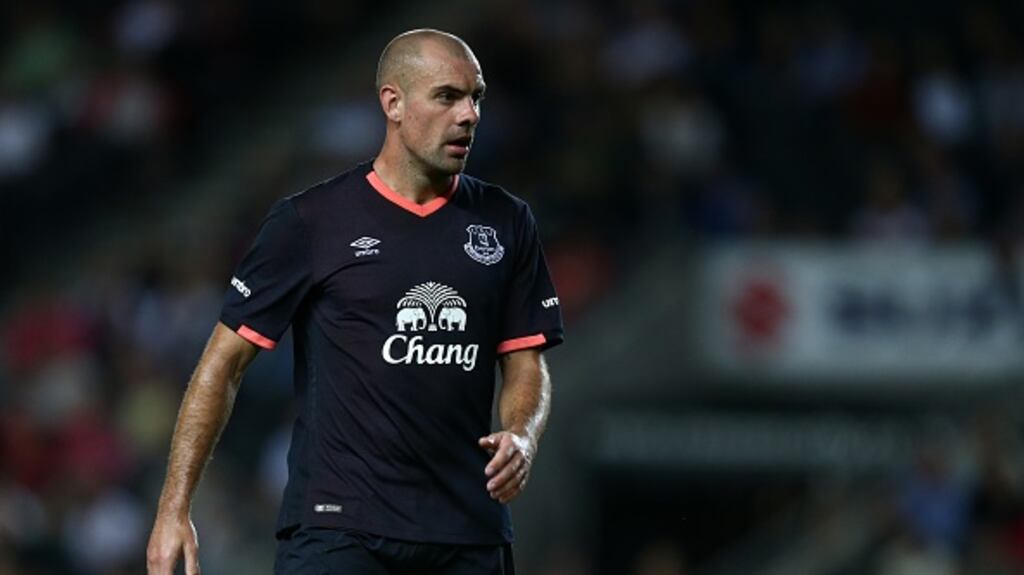 Darron Gibson has completed his move from Everton to Sunderland. Photograph: Catherine Ivill/Getty