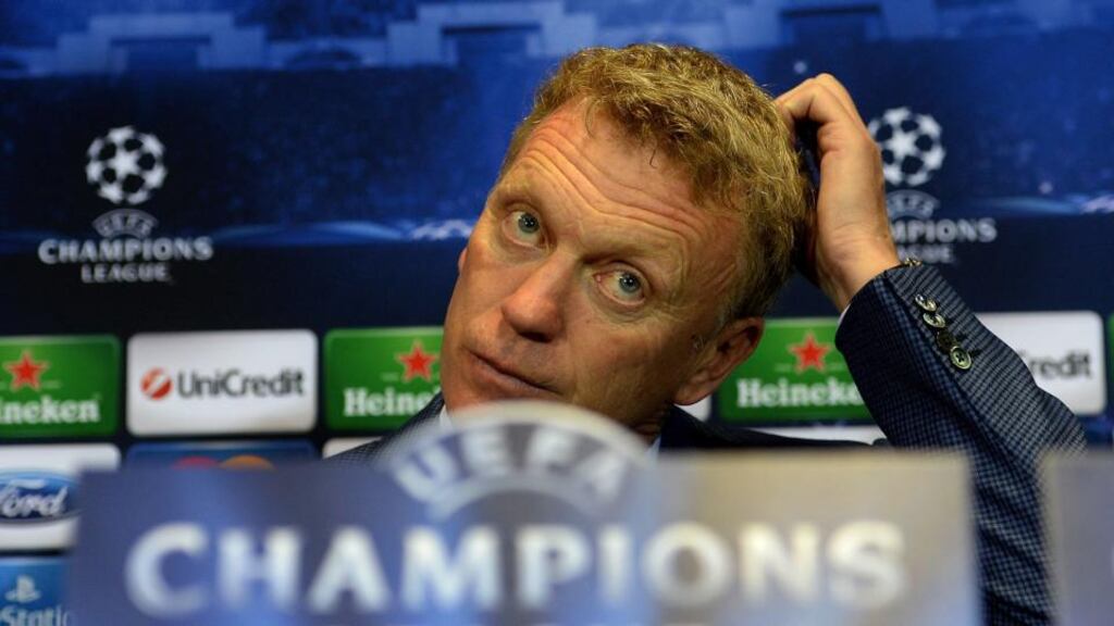 Manchester United manager David Moyes during the press conference at Old Trafford, Mancheste, on Monday