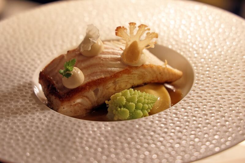First Look: Luna’s halibut with prawn bisque, langoustine, truffle and cauliflower. Photograph: Nick Bradshaw