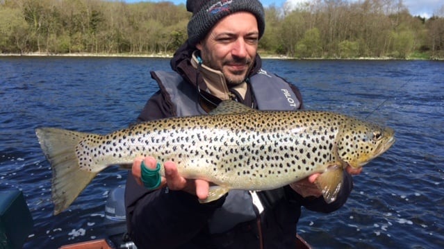 French angler Yaan Caleri with his 2.5kg Sheelin trout