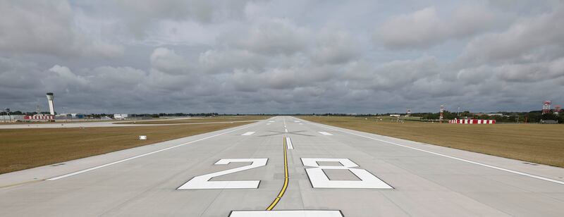Uncertainty surrounds a land bank located between Dublin Airport's runways. Photograph: Conor McCabe