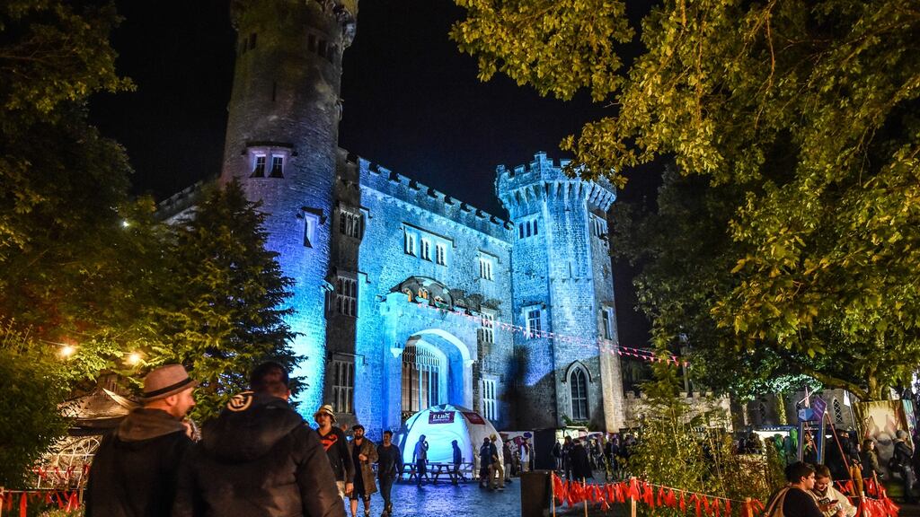 Festival inside and out: Charleville Castle at sunset. Photograph: Ruth Medjber