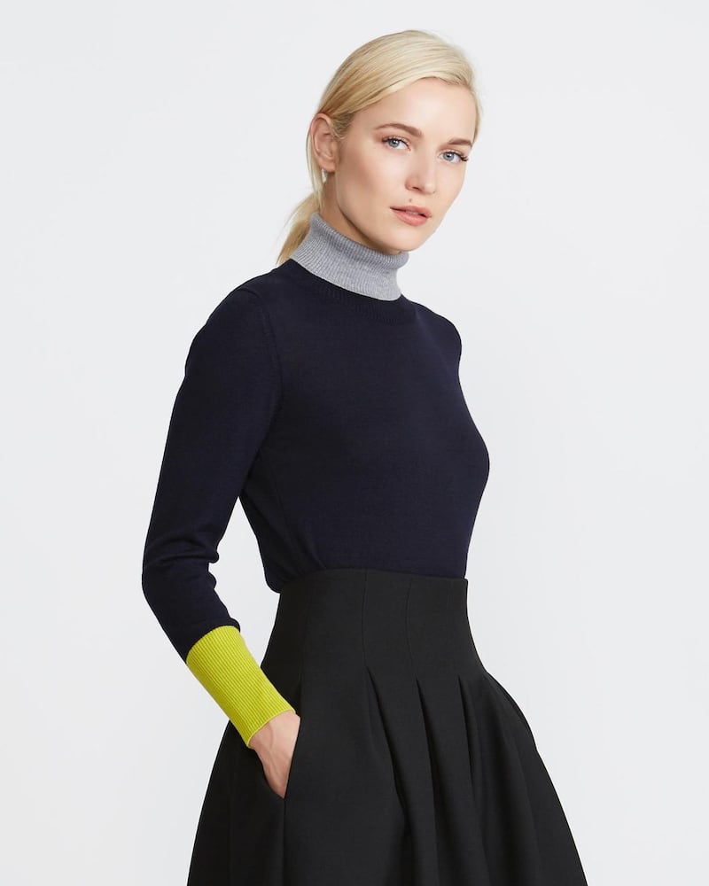 Peter O’Brien for Dunnes Stores: polo neck in merino wool, €110