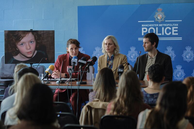 Denise Gough as Elisa Blix and Jim Sturgess as Fred Blix in A Stolen Child. Photograph: Disney+/Matt Squire