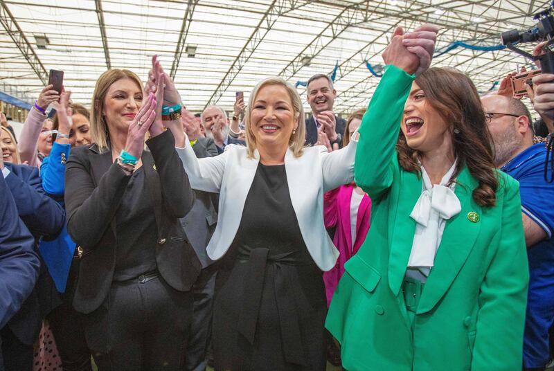 Sinn Féin's Northern leader Michelle O'Neill has not been able to take up her seat as First Minister because of the DUP’s boycott at Stormont. Photograph: Paul Faith/AFP via Getty Images