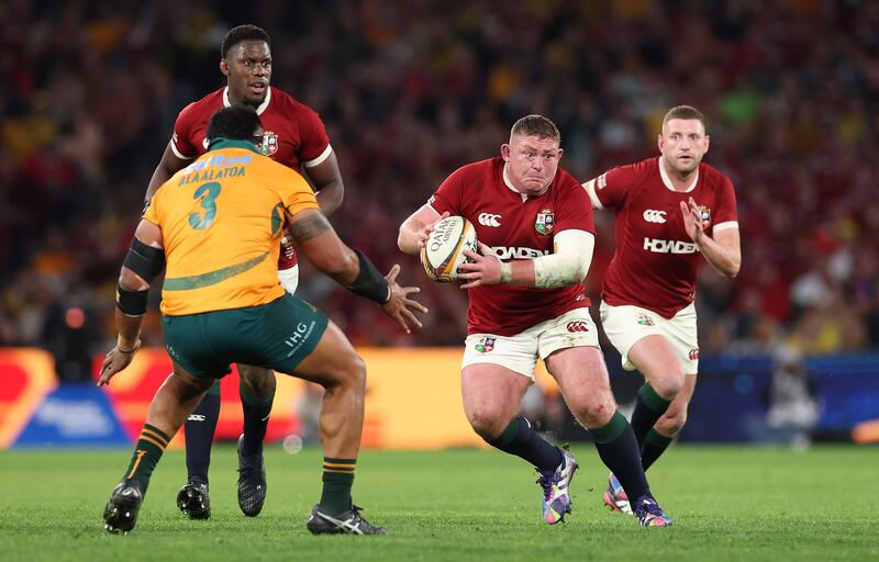 Tadhg Furlong during the first Test against the Wallabies during the Lions 2025 tour of Australia. Photograph: David Rogers/Getty Images