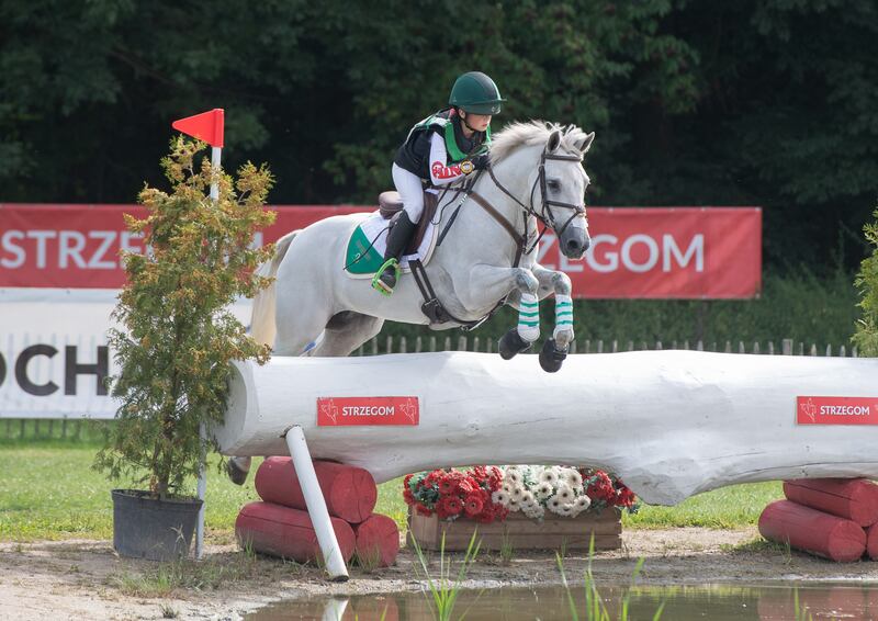 Tiggy Hancock and Coppenagh Spring Sparrow competing for Ireland in 2019. Photograph: Adam Fanthorpe