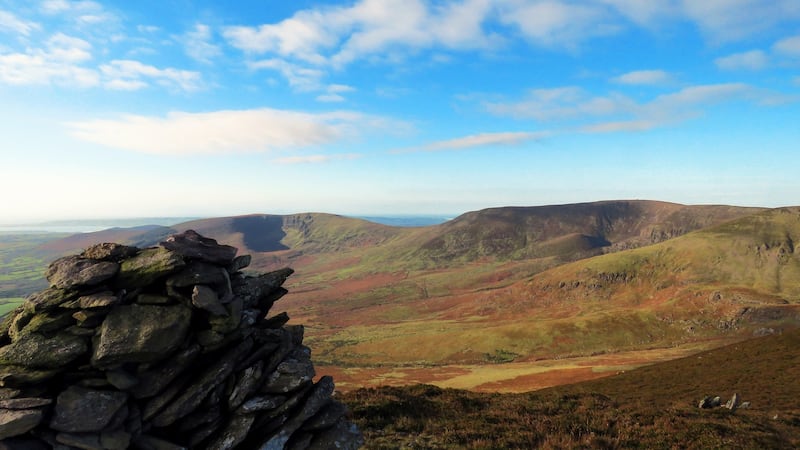 The massif known as the Comeragh Mountains, lies northeast of Dungarven, Co Waterford.