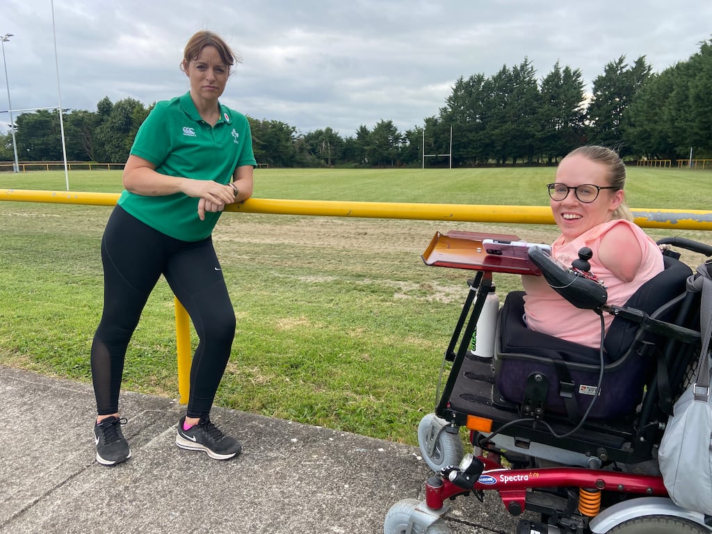 Joanne O'Riordan meets former Ireland international Fiona Steed for the A Sporting Chance documentary, which airs on RTÉ One at 10.15pm on Thursday night. Photograph: RTÉ