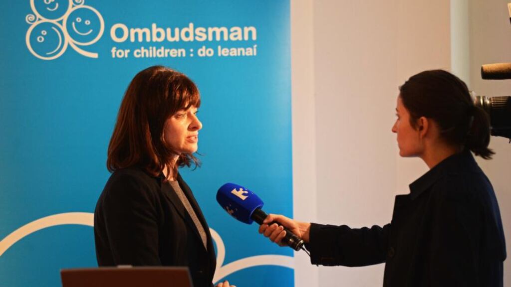 Ombudsman for Children Emily Logan, speaking last week at the publication of a report into the HSE’s handling of a child sexual abuse case. Photograph: Eric Luke