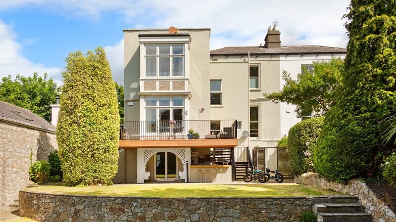 The tiered-rear garden