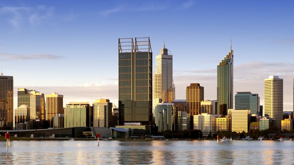 Perth at dusk, on Australia’s west coast. File photograph: Getty Images/iStockphoto
