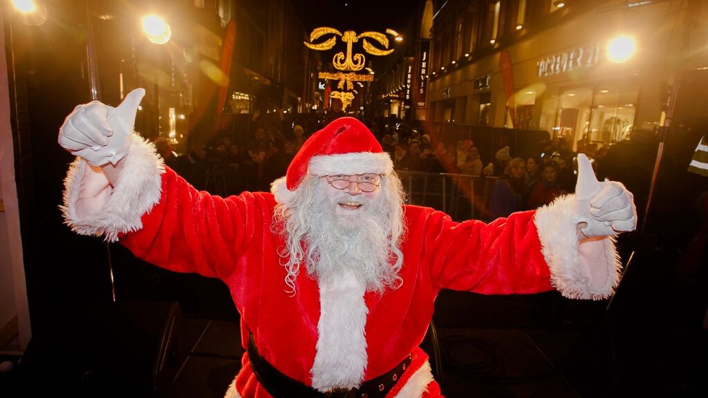 Santa’s present deliveries to Ireland are forecast to be up slightly on last year due to Ireland’s economic recovery and improved behaviour of Irish children in 2016: Photograph: Gareth Chaney/Collins