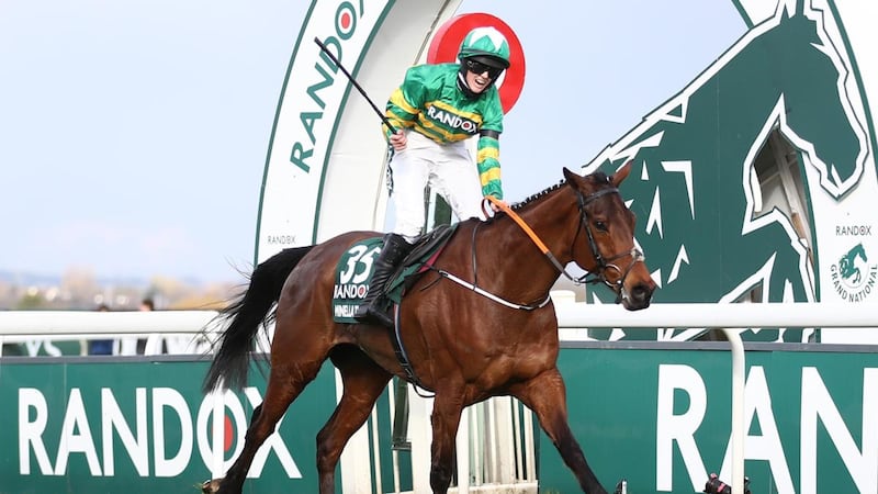 Minella Times ridden by Rachael Blackmore win the Randox Grand National at Aintree. Photograph: Tim Goode/PA Wire