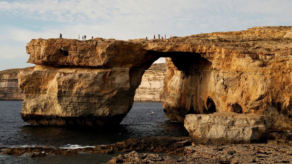 File image of the Azure Window on  the Maltese island of Gozo. The landmark has collapsed into the sea. File photograph: Darrin Zammit Lupi/Reuters
