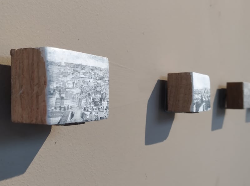 Installation view of Chris Leach's Capital Cities at the Butler Gallery