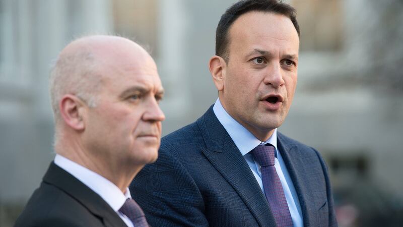 Dr Tony Holohan and Taoiseach Leo Varadkar. Photograph: Dave Meehan/The Irish Times