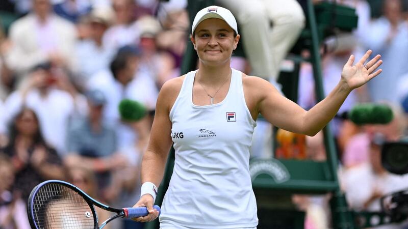 Ashleigh Barty celebrates winning against Russia’s Anna Blinkova. (Photo: Getty Images