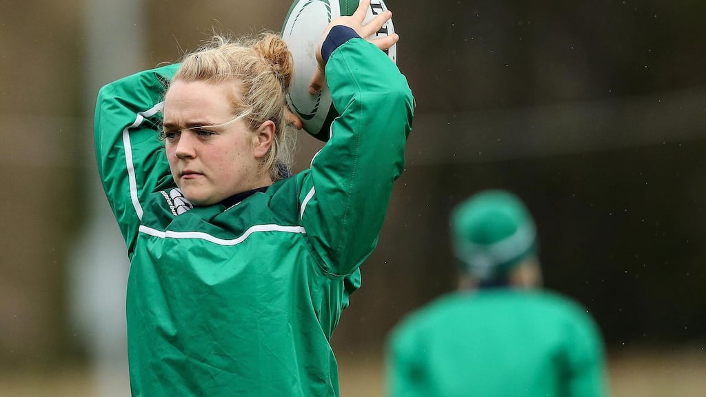 Cliodhna Moloney: comes in at hooker replacing Zoe Grattage who moves to the replacements. Photograph: Ryan Byrne/Inpho