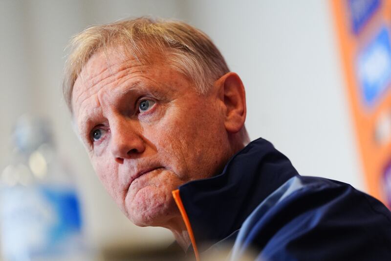 Australia head coach Joe Schmidt during a press conference at Ballymore Stadium in Brisbane on Thursday. Photograph: David Davies/PA Wire