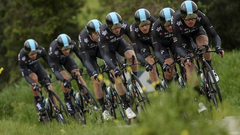 On the mountain stages, when the Sky Train is at full pelt, they make a counter-attack either impossible or reckless. Photograph: Josep Lago/AFP/Getty Images
