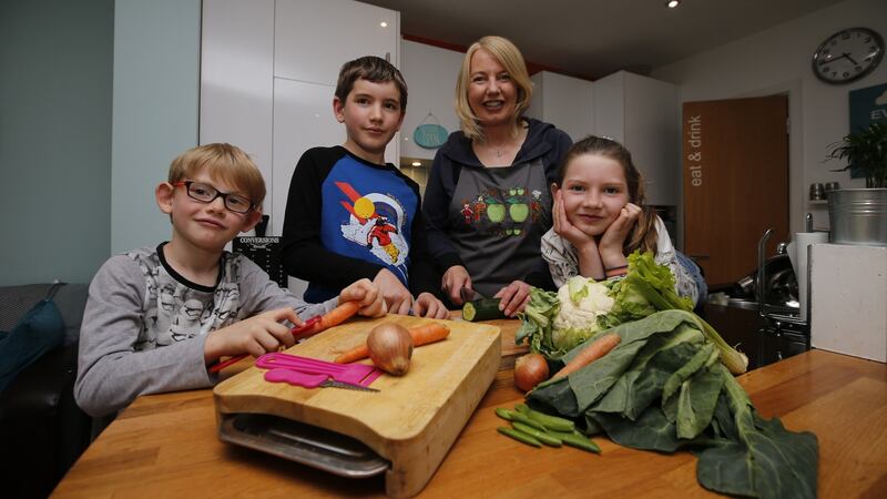 Deirdre Doyle with her children (from left) and Charlie (8), Luke (12) and Maggie (10). Photograph: Nick Bradshaw/ The Irish Times