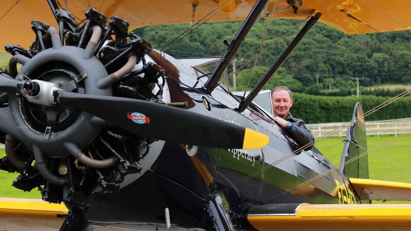 Jim Gavin in the 72-year-old biplane he will be flying at the Bray Air Display. Photograph: Nick Bradshaw/Inpho