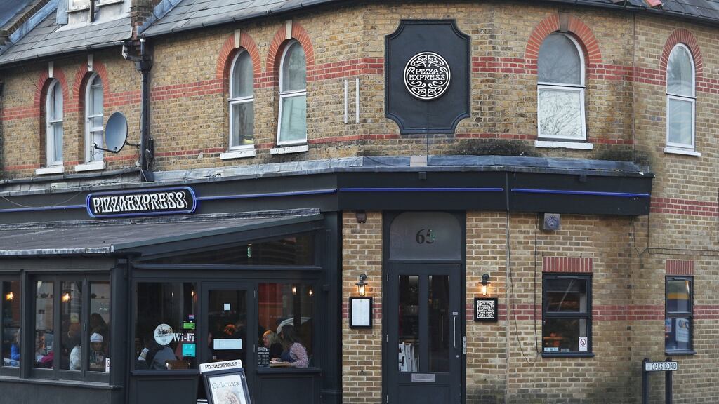 Pizza Express in Woking, which Prince Andrew said he visited in March 2001. The chain is saddled with high debts and is expected to restructure. Photograph: Andrew Matthews / PA