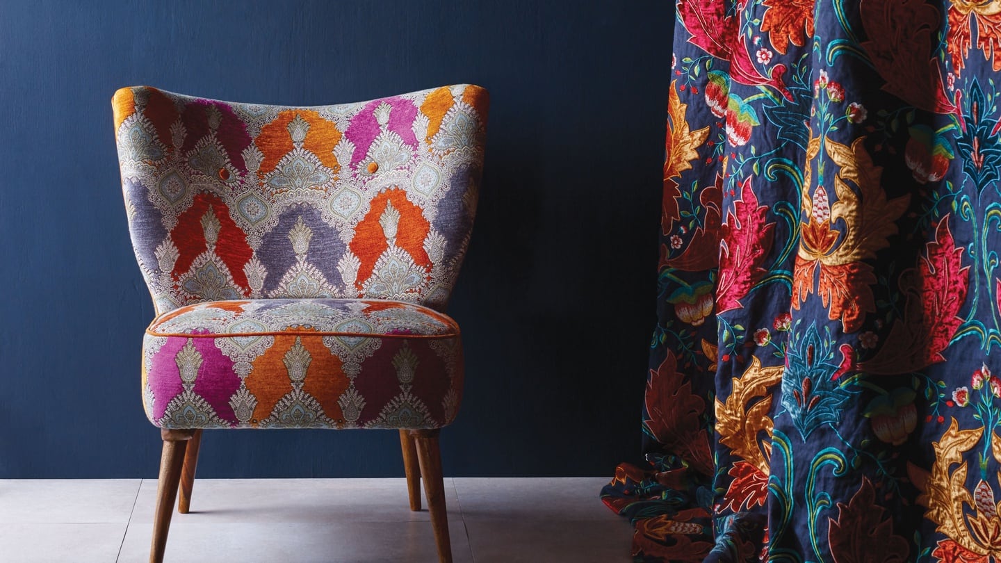 Matthew Williamson fabrics at Kevin Kelly Interiors