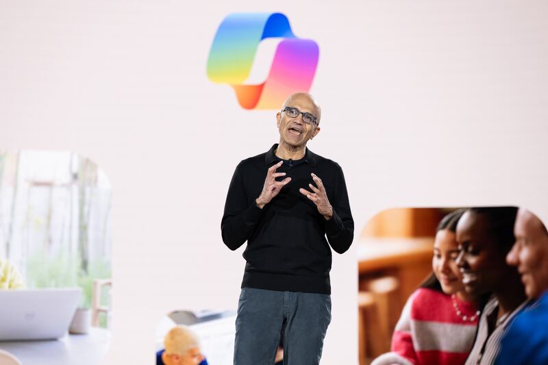 Microsoft CEO Satya Nadella benefitted from a H-1B visa. Photograph: Chona Kasinger/The New York Times