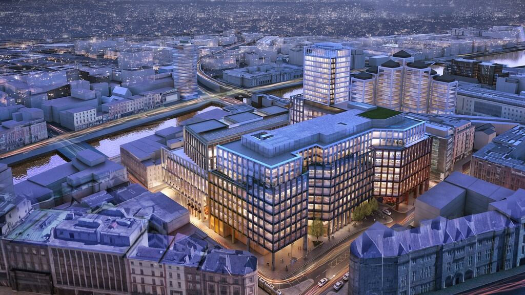 A computer-generated image of Marlet’s College Square scheme in Dublin city centre