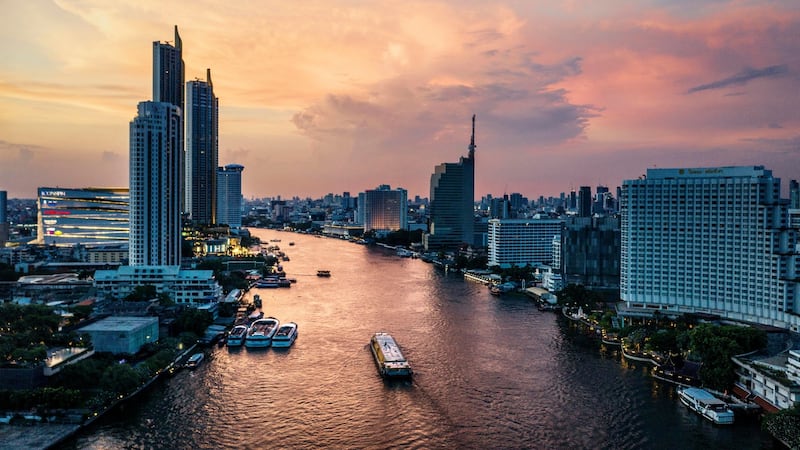 The Chao Phraya River, which flows past some of the Bangkok’s five-star hotels. Photograph: Adam Dean/The New York Times