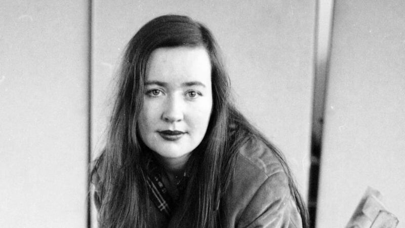 Strong women: Marina Carr just before the Peacock premiere of Portia Coughlan. Photograph: Paddy Whelan