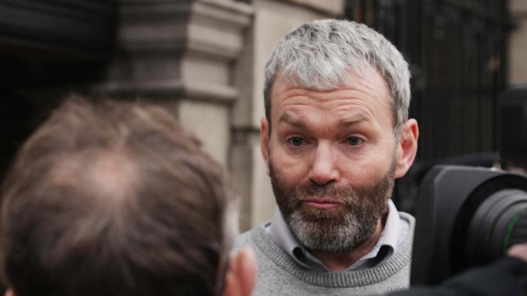 Garda whistleblower John Wilson pictured outside Leinster House last week. “The drivers who benefitted from having multiple terminations of lawfully issued fixed charge penalty notices will have to be interviewed,” he said today. Photograph: Collins Photos