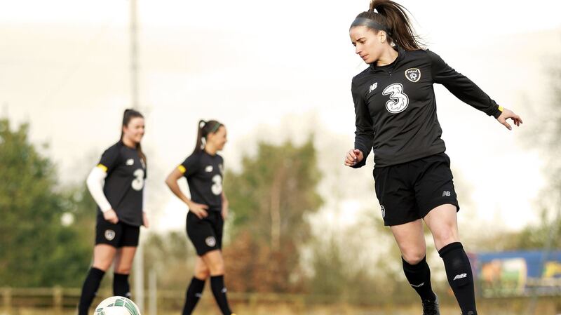 Chloe Mustaki ruptured her anterior cruciate ligament in an innocuous challenge during Republic of Ireland training last week. Photograph: Brian Reilly-Troy/Inpho