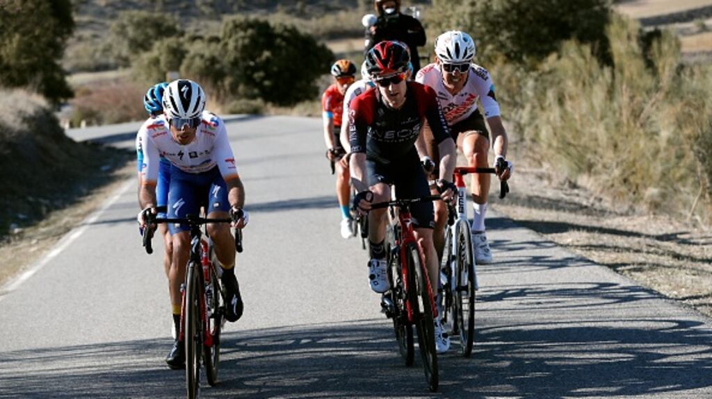 Eddie Dunbar of Ireland and Team Ineos (black and red) during stage three of the 68th Vuelta A Andalucia - Ruta Del Sol. Photograph: Bas Czerwinski/Getty Images