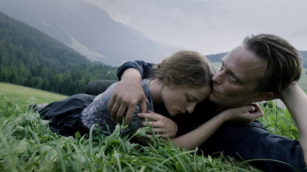 Valerie Pachner and August Diehl in A Hidden Life. Photograph courtesy of Fox Searchlight Pictures