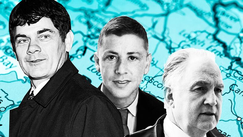 Gerard Hutch (left), Jonathan Dowdall and Brendan Grehan SC.