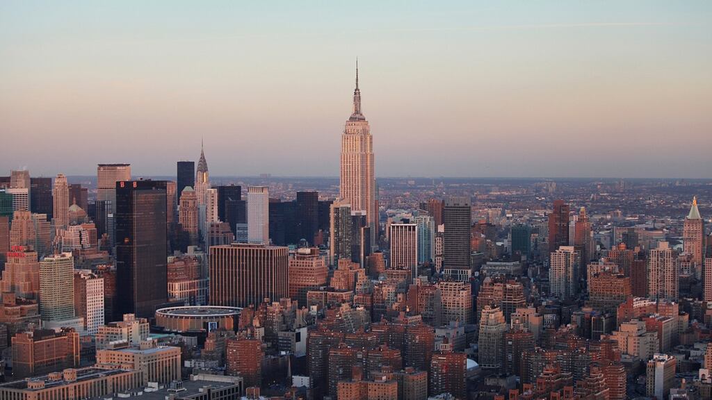 The Empire State Building towers above the skyline in New York. Photograph: Todd Heisler/The New York Times