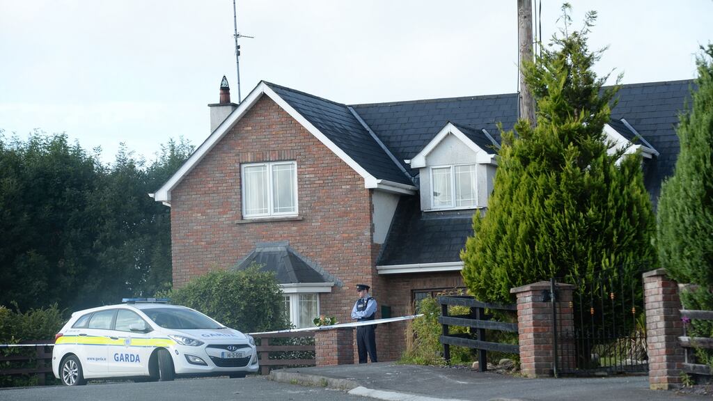 Gardaí at Barconey Heights in Ballyjamesduff, Co Cavan. Photograph: Dara Mac Dónaill/The Irish Times
