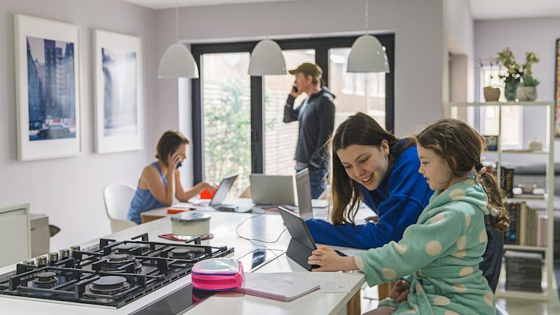 ‘Juggling the demands of a full house with work and study is already testing most households.’ Photograph: Justin Paget/Getty Images