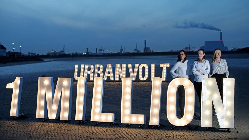 Fiona Cairns, Edel Kennedy and Maura Ryan of UrbanVolt: the company was one of the first firms worldwide to sign up to the UN’s Global Lighting Challenge