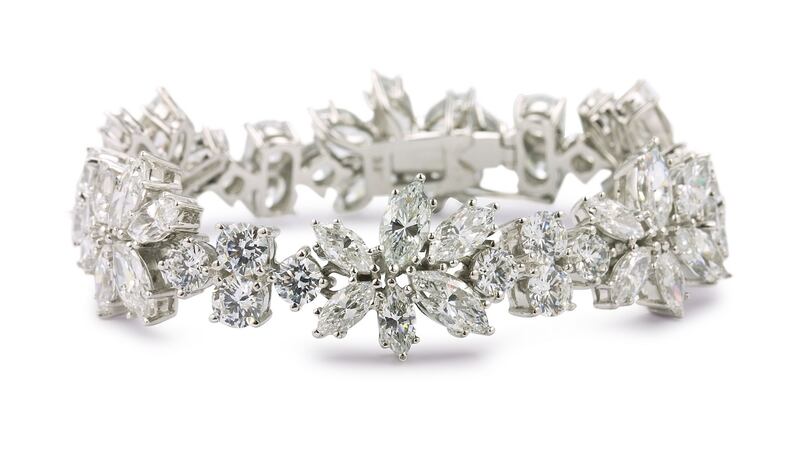 A glittering diamond lookalike cuff €650 by Brilliant Inc at Brown Thomas