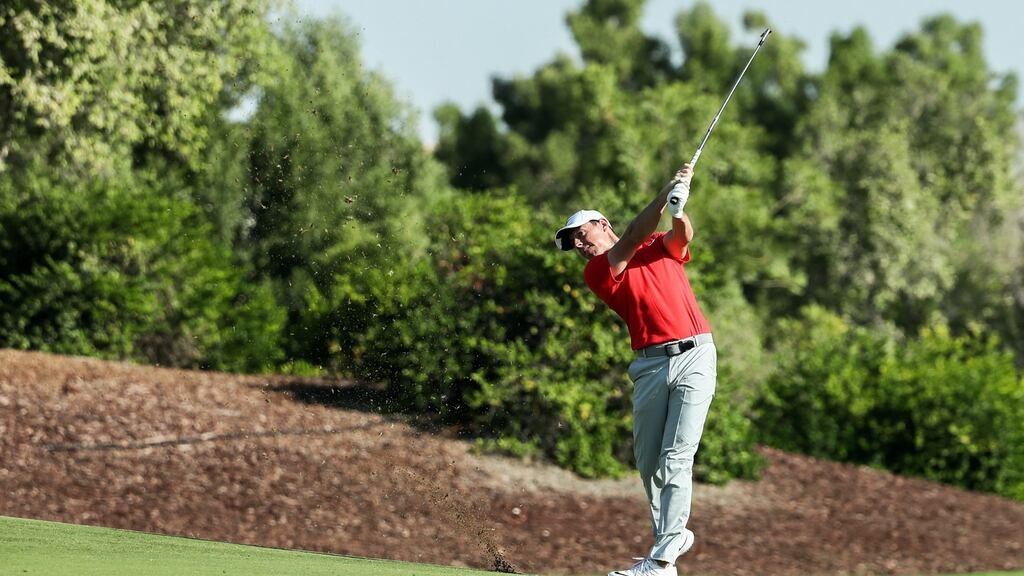 Rory McIlroy during day two of the DP World Tour Championship at Jumeirah Golf Estates in Dubai. Photo: Getty Images
