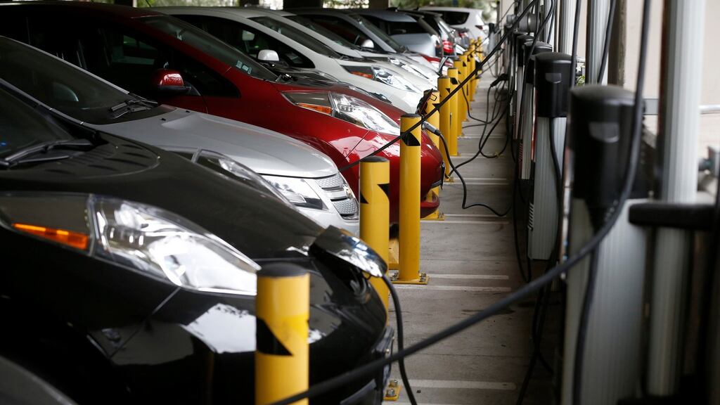 The world’s major car makers are ramping up production of electric vehicles. Photograph: Lucy Nicholson/Reuters