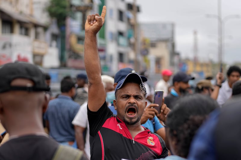 Sri Lankans have been protesting for months amid the country’s economic crisis. Photograph: Eranga Jayawardena/AP