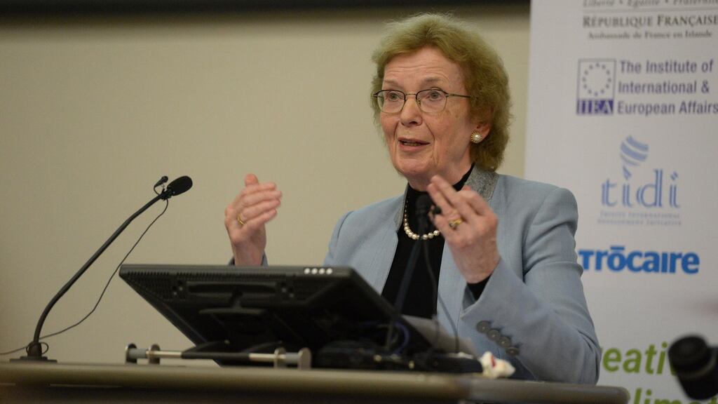 Mary Robinson said she did not want to “say anything that would cause any sort of waves” while “very delicate discussions” were taking place on Brexit. File photograph: Dara Mac Dónaill/The Irish Times